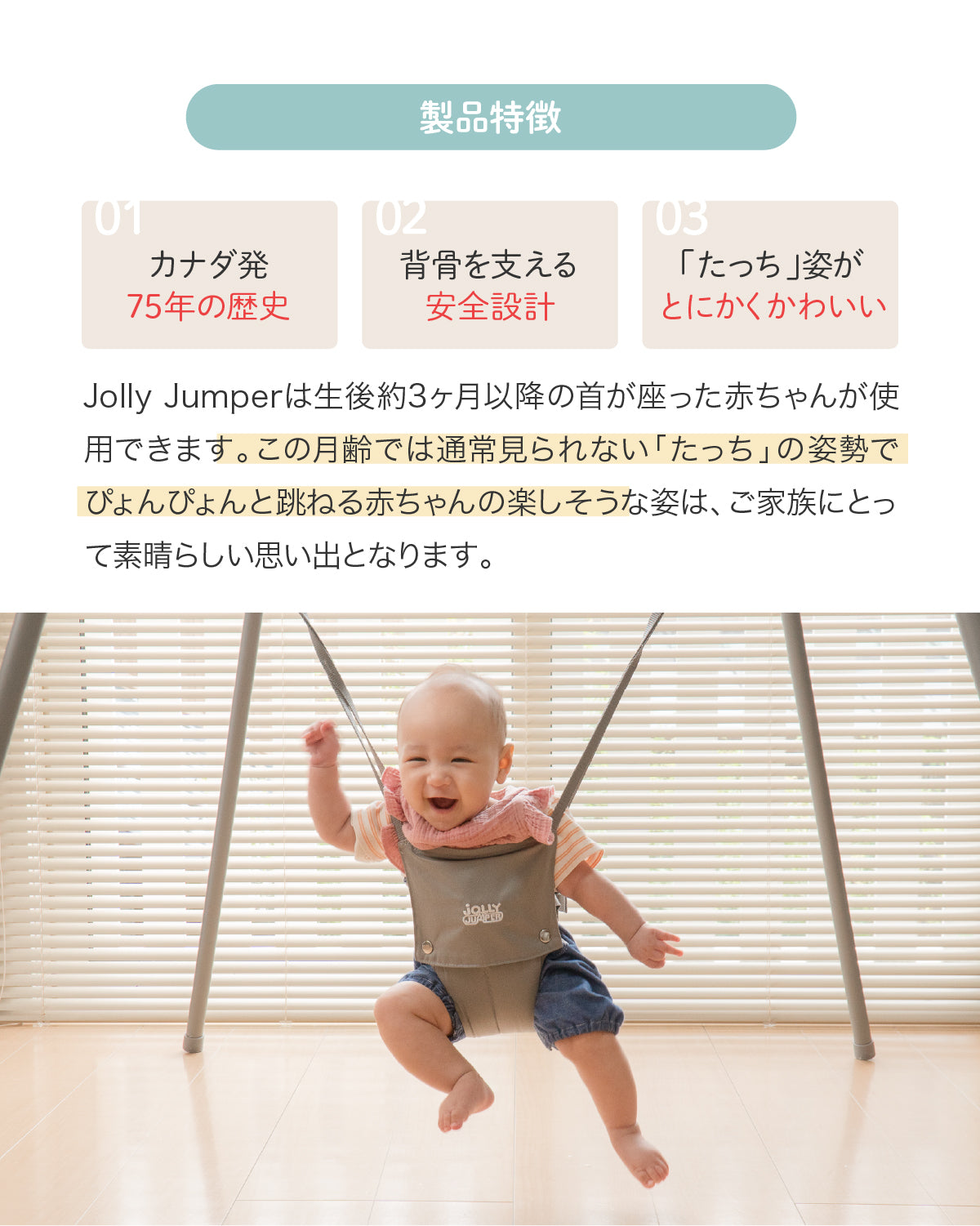 Jolly Jumper(ジョリージャンパー)幼児の体幹トレーニング用具【2年保証】(送料無料※一部地域除く)