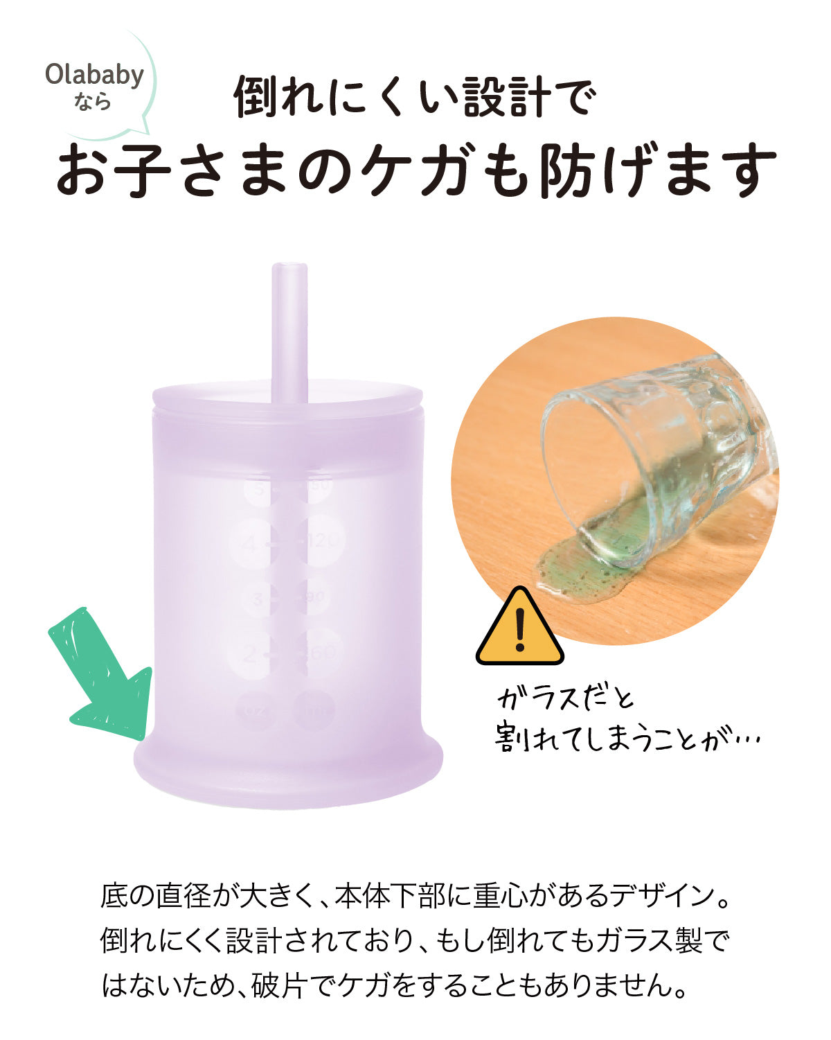 Olababy(オラベビー)トレーニングカップ ストローの掃除用ブラシ付き