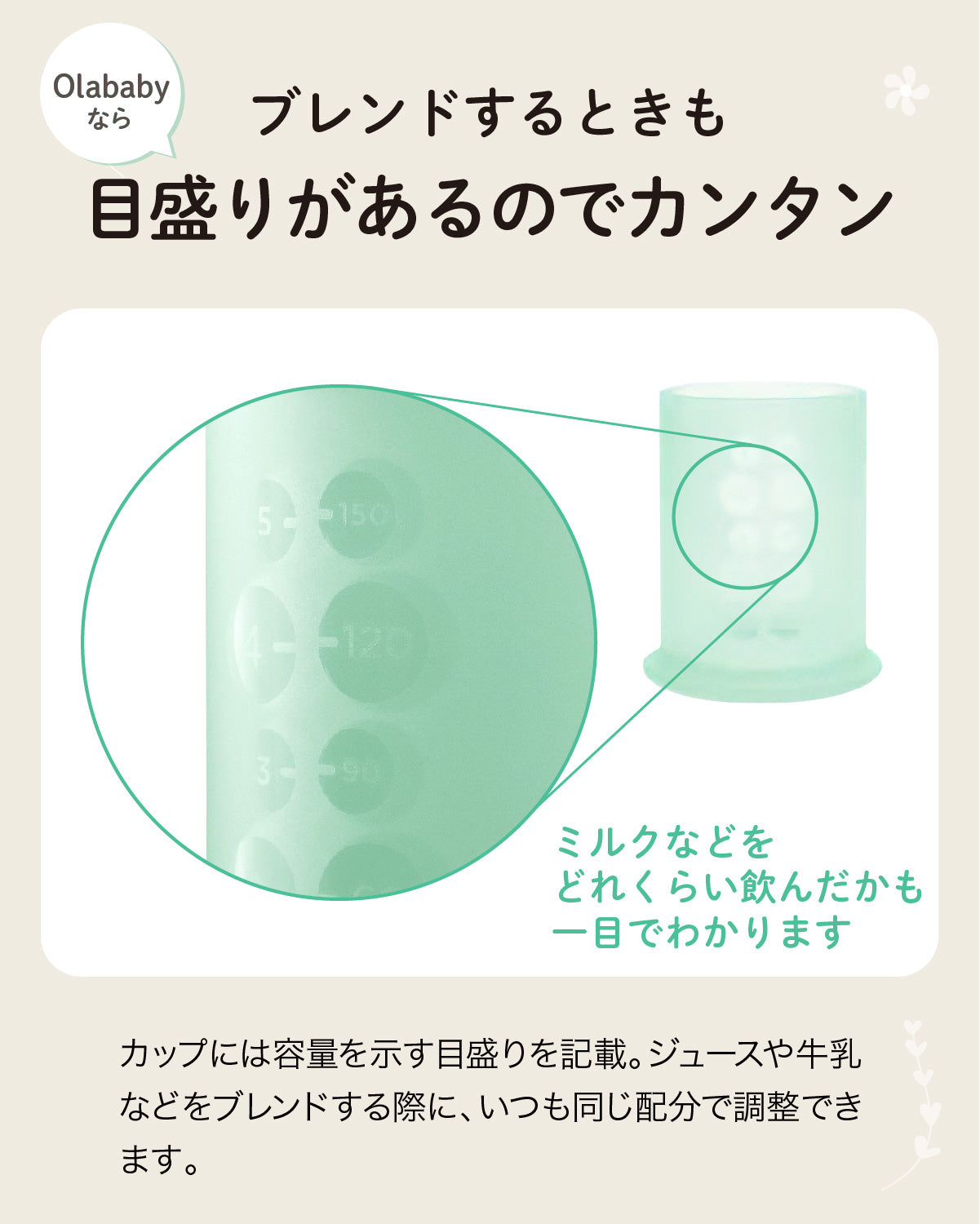 Olababy(オラベビー)トレーニングカップ ストローの掃除用ブラシ付き