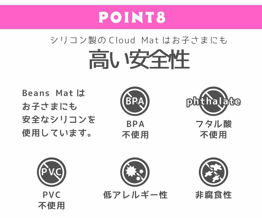 BeansMat（ビーンズマット）ランチマット 食べこぼしが落ちないポケット