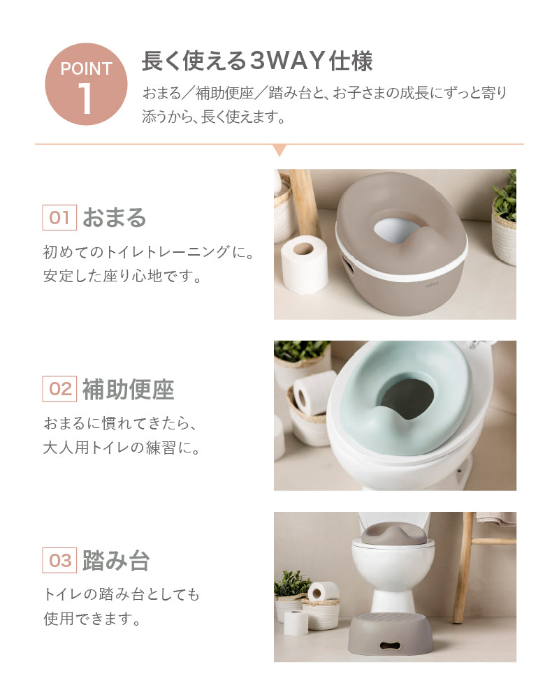 NATTOU Potty（ナチュー ポッティ）3WAY おまる（送料無料※一部地域除く）