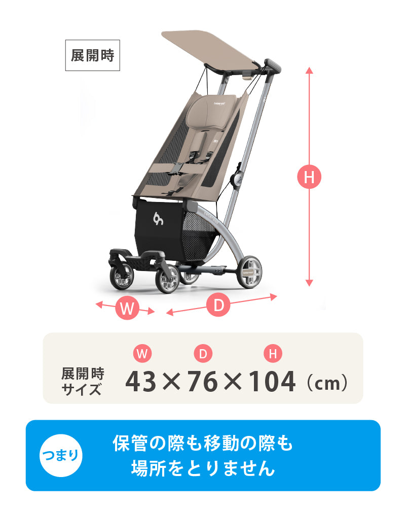 【25％OFF】beberoad R1 ベビーカー B型【1年保証】（送料無料※一部地域除く）